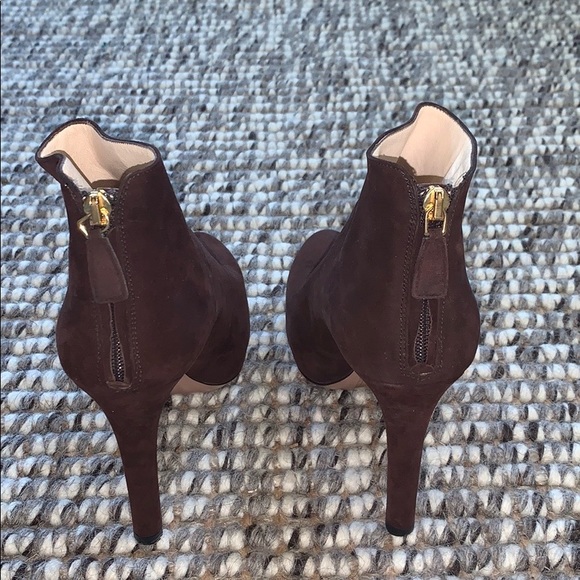 Prada Brown Suede Ankle Boots - Picture 8 of 9